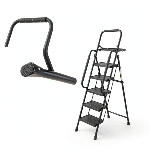 Valeo Step Ladder with Handrails Foldable Anti-Slip Design-4