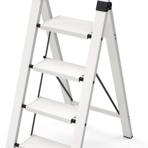 Taranta Aluminum Step Ladder Foldable Lightweight Home Tool-0