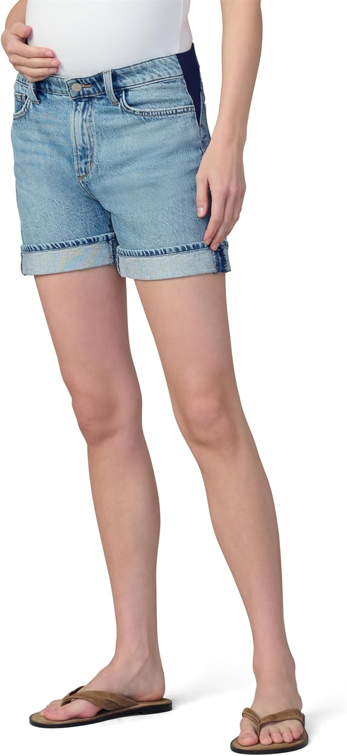 Joey Maternity Cuffed Shorts in Composure