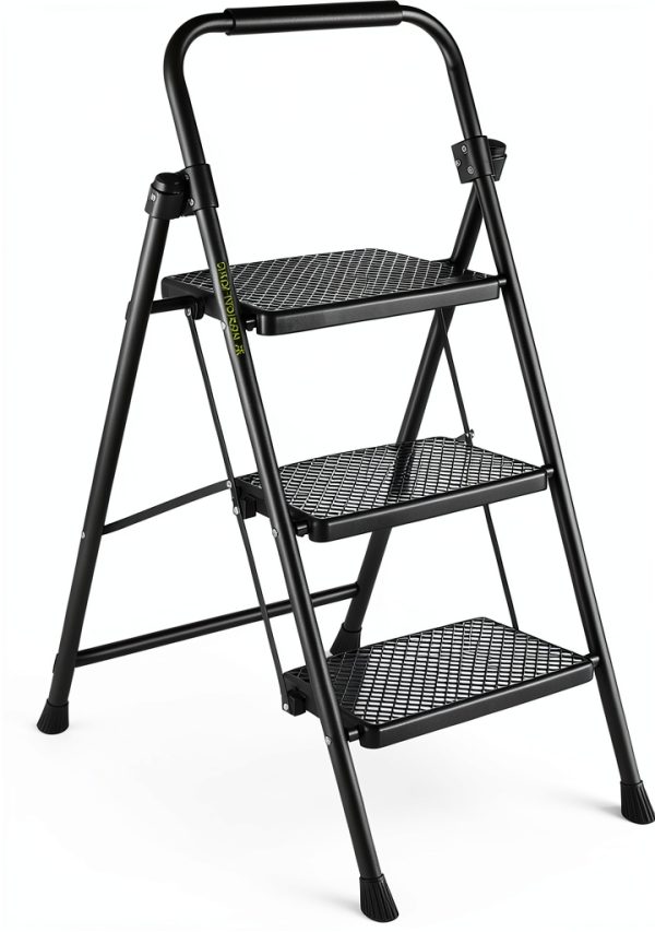 Medical King 3 Step Stool Folding Steel Ladder for Adults-7