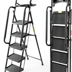 Valeo Step Ladder with Handrails Foldable Anti-Slip Design-0