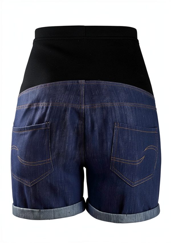 Maternity Denim Shorts Cotton Breathable Pregnancy Shorts-1