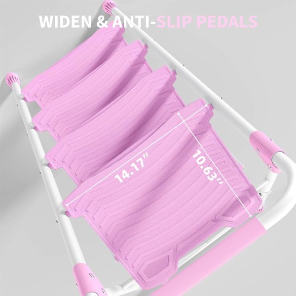 KINGRACK Pink Step Ladder Foldable Anti-Slip Home Tool-1