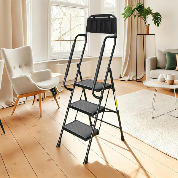 Valeo Step Ladder with Handrails Foldable Lightweight Home-2