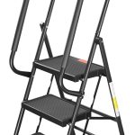 Valeo Step Ladder with Handrails Foldable Lightweight Home-0