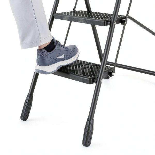 Medical King 3 Step Stool Folding Steel Ladder for Adults-6