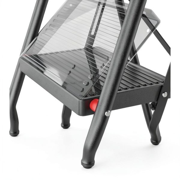 Step Ladder DIAMONDFORGE 4‑Step Black Red Foldable-4