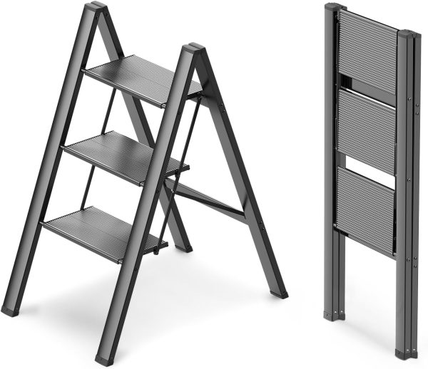 WOA WOA Aluminum Step Ladder Foldable Lightweight Home Use-0