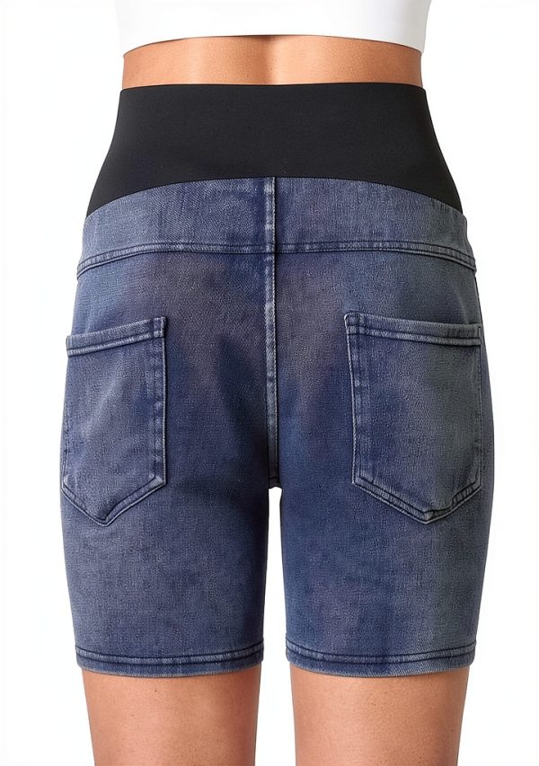 Maternity Denim Shorts for Women Soft Stretchy Material-4