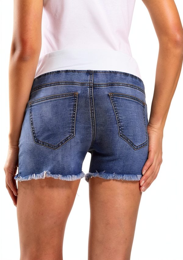 Levis Maternity Denim Shorts Elastic Fit-2