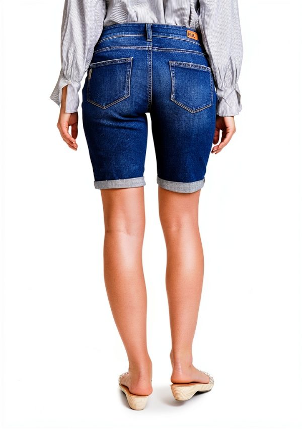 Paige Women's Denim Shorts Medium Wash Stretch-2