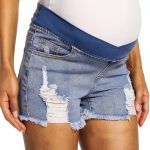 Denim Maternity Shorts BrandX Women's Stretch Fit-0