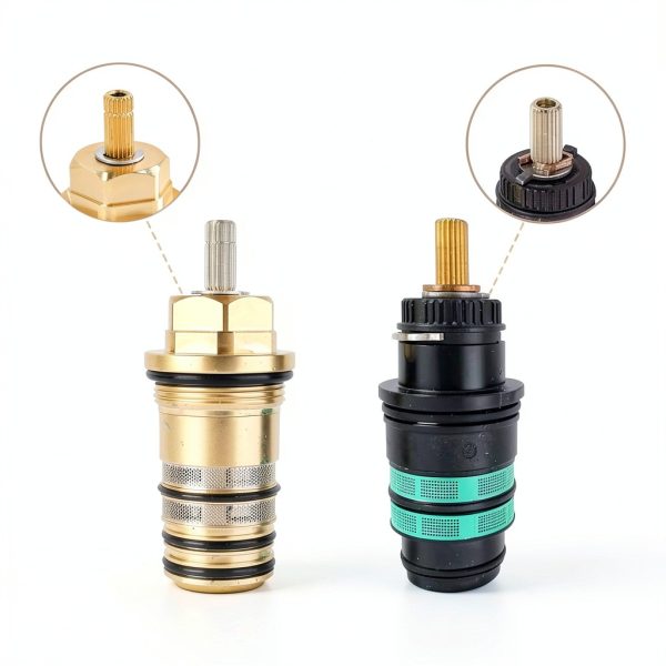 94282000 Thermostatic Cartridge Brass Version – 3/4" Compatible with Hansgrohe 94282000 for Ecostat Showers, Two-Hole & Three-Hole Thermostatic Tub Fillers, Replaces Plastic Version-2