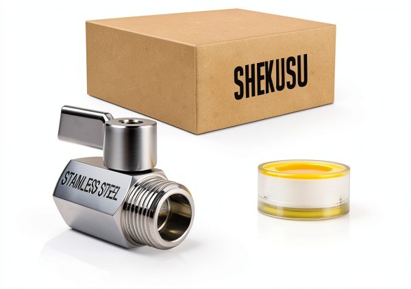 Showerhead Shut Off Valve SHEKUSU 304 Stainless Mini Ball 1/2" NPT-7