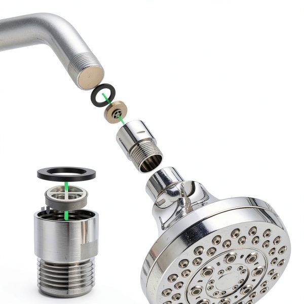 Shower Flow Reducer YDmeet 5-Piece Set with 1/2" Adapter, 1.5-3.2 GPM-3