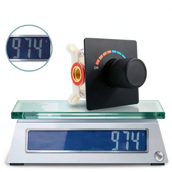 Digital Display Shower Valve Backnets Matte Black Single Function-4