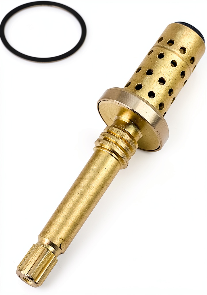 Installing TA-10 flow control spindle brass assembly on a wooden workbench