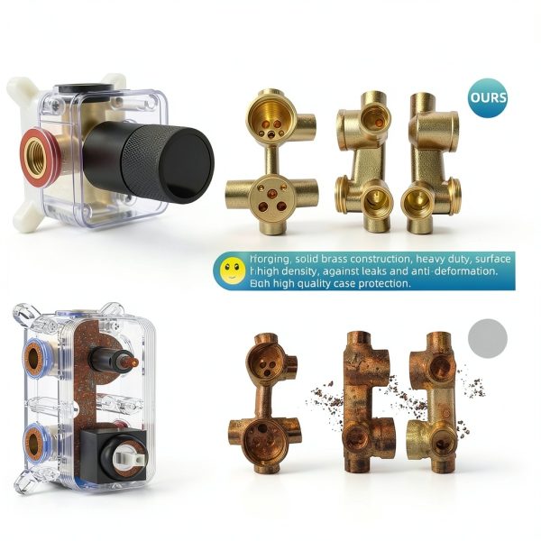 Digital Display Shower Valve Backnets Matte Black Single Function-5