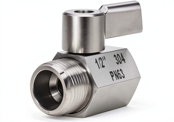 Showerhead Shut Off Valve SHEKUSU 304 Stainless Mini Ball 1/2" NPT-0
