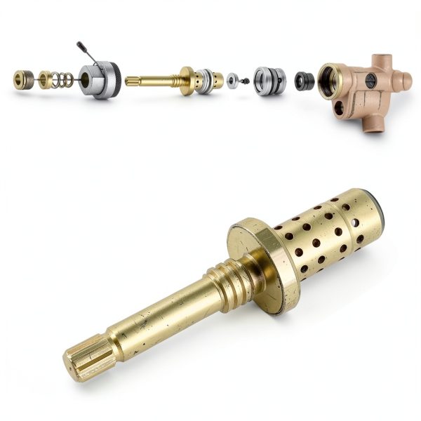 TA-10 Flow Control Spindle Assembly Brass by Sleepzj for Shower Valves-2